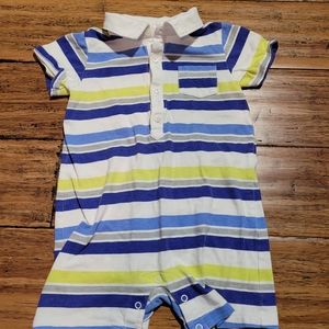 5/$20 blue striped summer romper